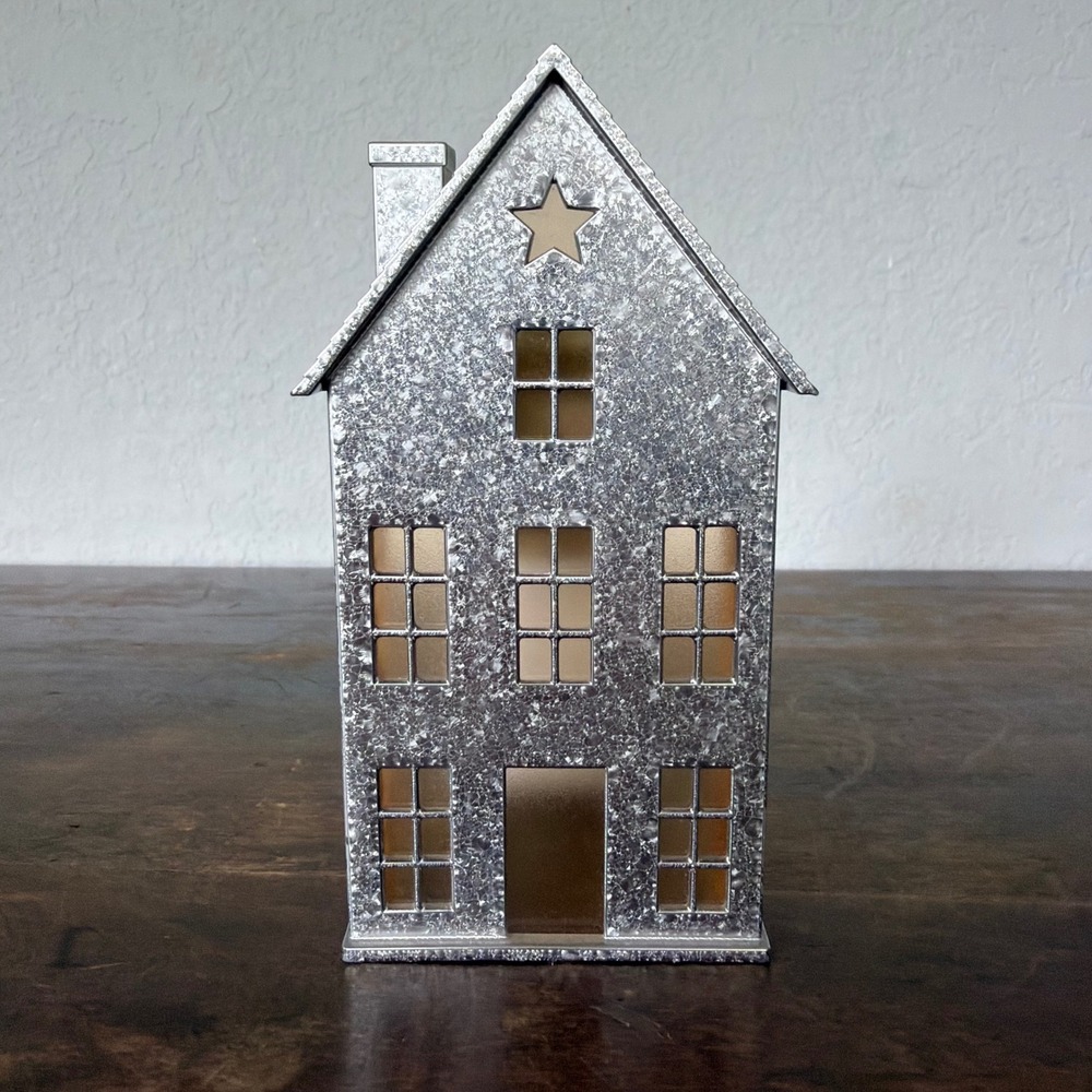 Bath & Body Works Wallflower Plug In Shimmery Silver House Diffuser Nightlight